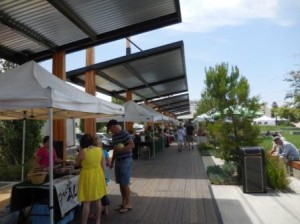 A scene from the third Farmers' Market at the Anaheim Packing District