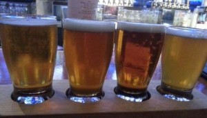 Flight of beer at The Pub