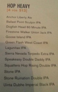 Hop Heavy Flights at The Pub - Monte Carlo