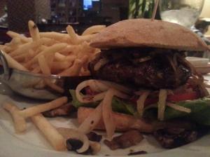 Mushroom-onion Beef Steak Burger