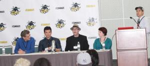 David Sacks speaking on "Villains and Faith" panel at Stan Lee's Comikaze on Sunday