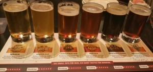 Lineup of Beers at Rock Bottom